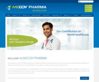 Mccoypharma.com(McCoy Pharma Pvt) Screenshot