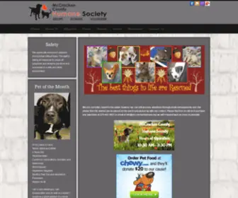 MCcrackenhumane.org(McCracken County Humane Society) Screenshot