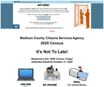 MCcsaweb.org(Madison County Citizens Services Agency) Screenshot