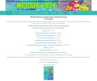 MCcsis.org(Multi Conference on Computer Science and Information Systems) Screenshot