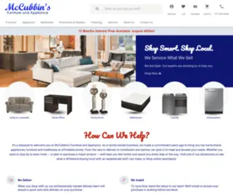 Mccubbinsfurniture.com(McCubbin's Furniture & Appliance) Screenshot