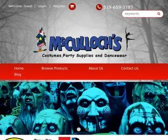 Mccullochs.on.ca(McCulloch's Costume and Party Supplies) Screenshot