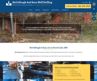 Mcculloughandsons.com(Well Drilling) Screenshot