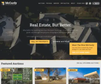 Mccurdy.com(Real Estate & Auction) Screenshot