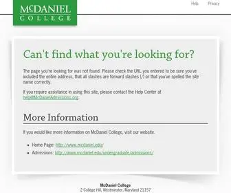 MCDanieladmissions.org(McDaniel College) Screenshot