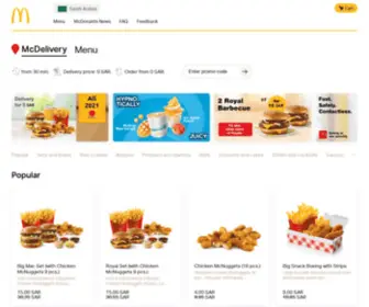 MCDdeliverysa.site(McDelivery) Screenshot