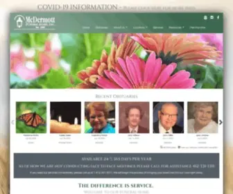 MCDermottfuneralhome.com(McDermott Funeral Home) Screenshot