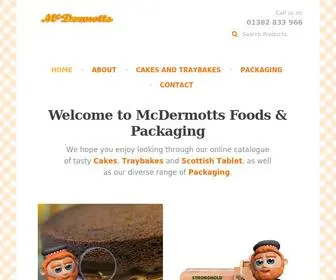 MCDermottsfoods.co.uk(Cakes & Packaging from McDermotts Wholesale) Screenshot