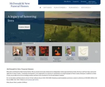 MCDonaldandnew.com(McDonald & New Funeral Homes) Screenshot