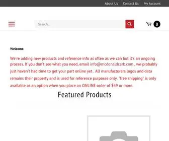 MCDonaldcarb.com(McDonald Carb & Ignition) Screenshot