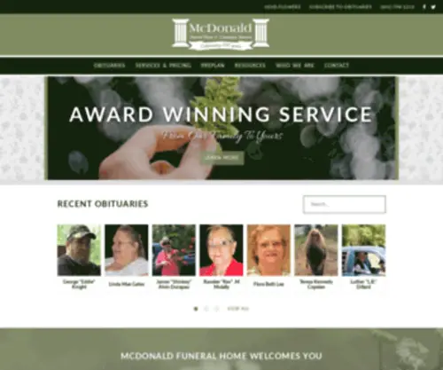 MCDonaldfh.com(Picayune, MS Funeral Home & Cremation) Screenshot