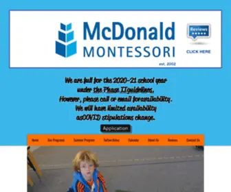 MCDonaldmontessori.com(McDonald Montessori School) Screenshot