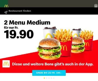 MCDonalds.ch(McDonald's Schweiz) Screenshot