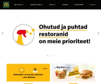 MCDonalds.ee(McDonald's® Estonia) Screenshot