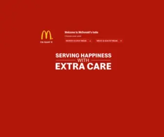 MCDonaldsindia.com(McDonald's) Screenshot