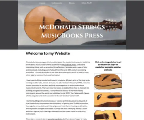 MCDonaldstrings.com(McDonald Strings) Screenshot