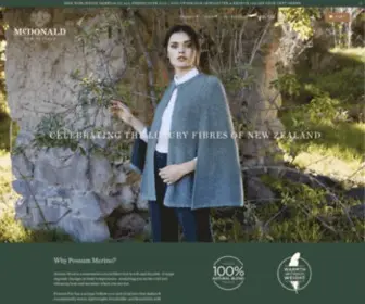 MCDonaldtextiles.com(Possum Merino Knitwear) Screenshot