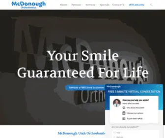 MCDonoughortho.com(Orthodontics Utah) Screenshot