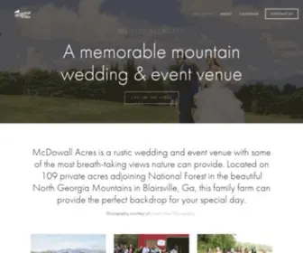 MCDowallacres.com(Breathtaking mountain wedding venue. McDowall Acres) Screenshot