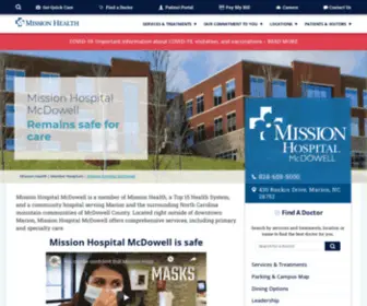 MCDowellhospital.org(McDowell Hospital) Screenshot