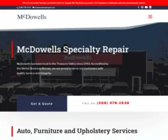 MCDowellsrepair.com(McDowells Specialty Repairs) Screenshot