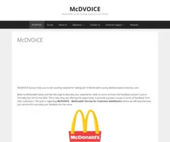 MCDvoice.me(McDVOICE Survey) Screenshot