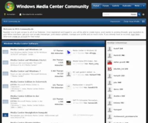 Mce-Community.de(MS Media Center Community) Screenshot