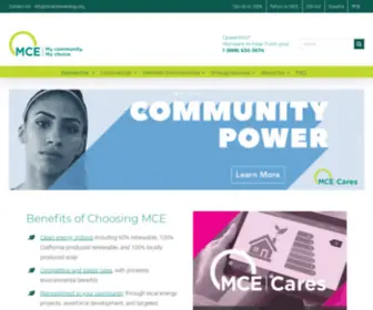 Mcecleanenergy.org(MCE Community Choice Energy) Screenshot