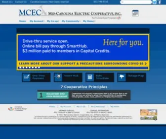 Mcecoop.com(Mid-Carolina Electric Cooperative) Screenshot