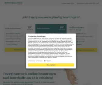 Mcenergieausweis.de(Energieausweis online beantragen) Screenshot
