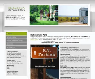 Mcfaddensrv.com(RV Repair & Parts) Screenshot