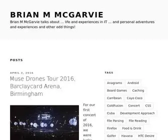 Mcgarvie.net(Brian M McGarvie talks about) Screenshot
