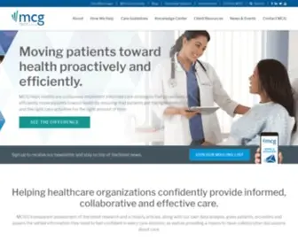 MCG.com(Learn how MCG Health) Screenshot