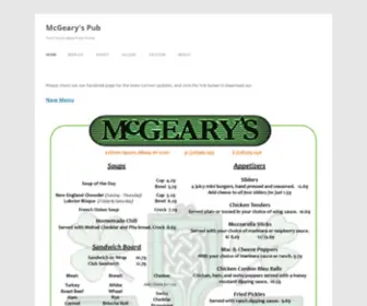 Mcgearyspub.com(McGeary's Pub) Screenshot