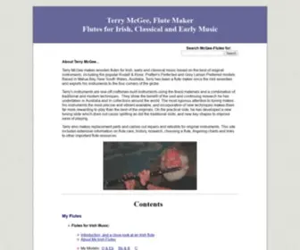 Mcgee-Flutes.com(Classical & early flutes by wooden flute maker Terry McGee) Screenshot