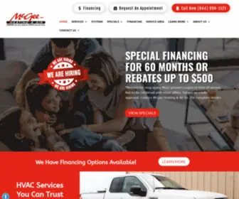 Mcgeehvac.com(McGee Heating & Air) Screenshot