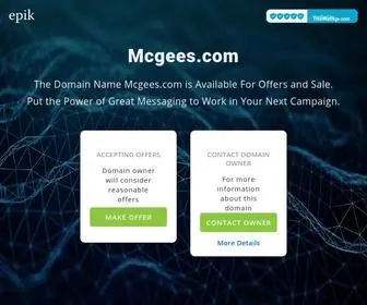 Mcgees.com(Make an Offer if you want to buy this domain. Your purchase) Screenshot