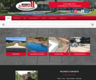 MCgheesconcrete.com(McGhees Concrete Inc) Screenshot