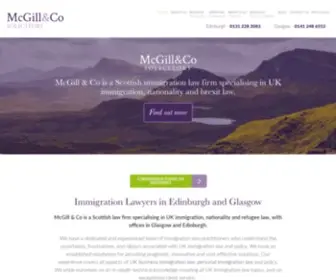 Mcgillandco.co.uk(Immigration Lawyers in Edinburgh) Screenshot