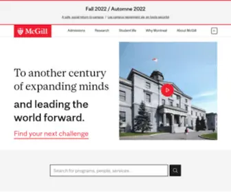 Mcgill.com(McGill University) Screenshot