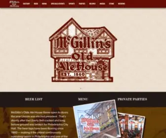 Mcgillins.com(McGillin's Olde Ale House) Screenshot