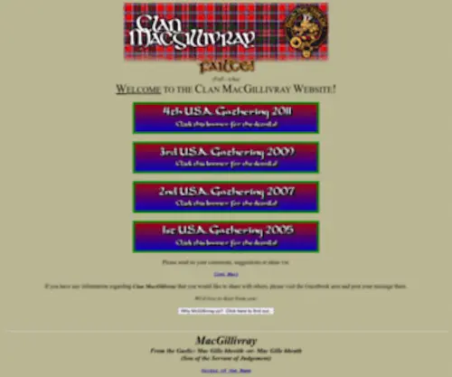 Mcgillivray.us(The Clan MacGillivray Web Site) Screenshot