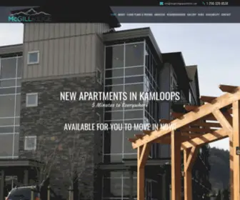 Mcgillridgeapartments.com(New Apartments in Kamloops) Screenshot