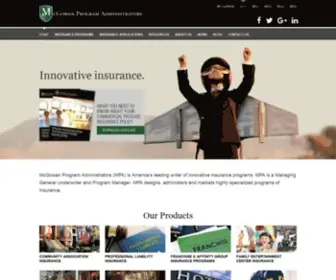 Mcgowanprograms.com(McGowan Program Administrators offers highly specialized innovative insurance programs. MPA) Screenshot