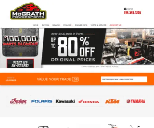 MCgrathpowersports.com(Motorsports Vehicles for Sale) Screenshot