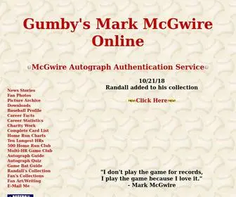 MCgwire.com(Gumby's Mark McGwire Online) Screenshot