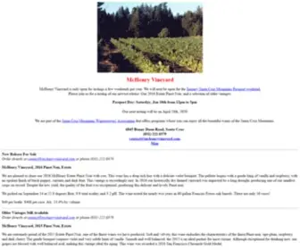 Mchenryvineyard.com(McHenry Vineyard Pinot noir) Screenshot