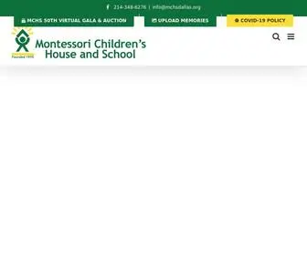 MCHsdallas.org(Montessori Children's House and School) Screenshot