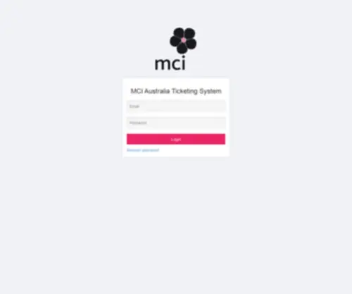 Mci-Australia.com.au(MCI Ticketing System) Screenshot