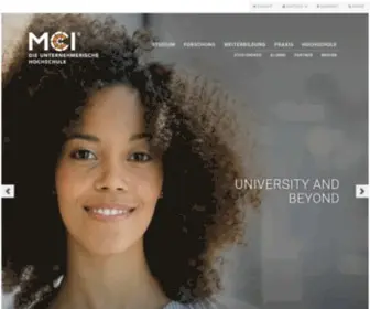 Mci.edu(Studieren am Management Center Innsbruck) Screenshot